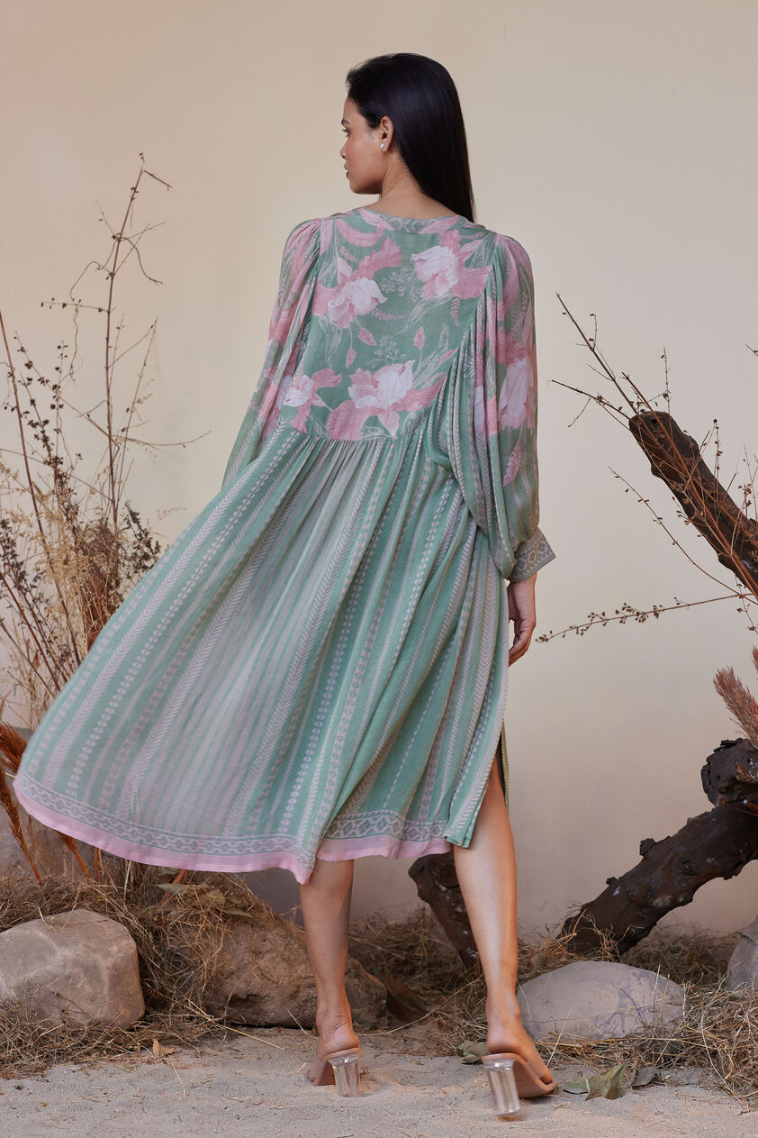 Sama Overlayer Dress - Sage, Sage, image 3